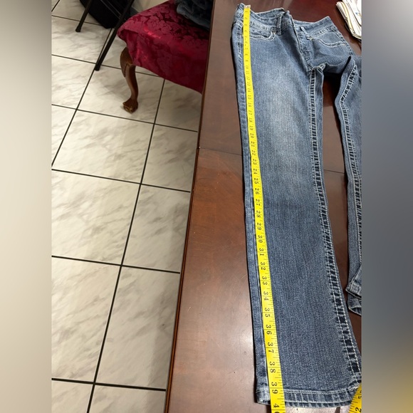 Women’s Size 6 Average Blue Straight Leg Jeans Roz & Ali Blue Jeans Light Washed - Picture 7 of 10